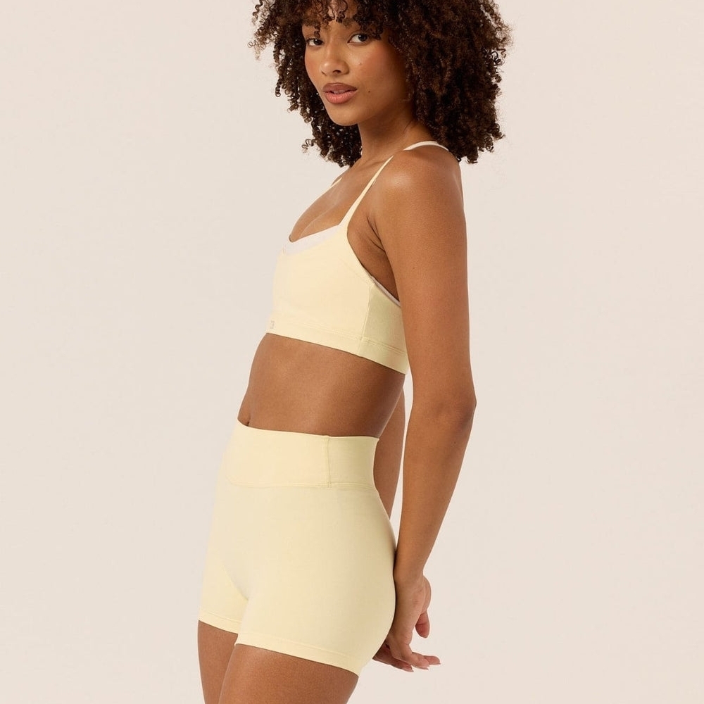 Crop Shop Boutique Light Yellow Athletic Bike Shorts